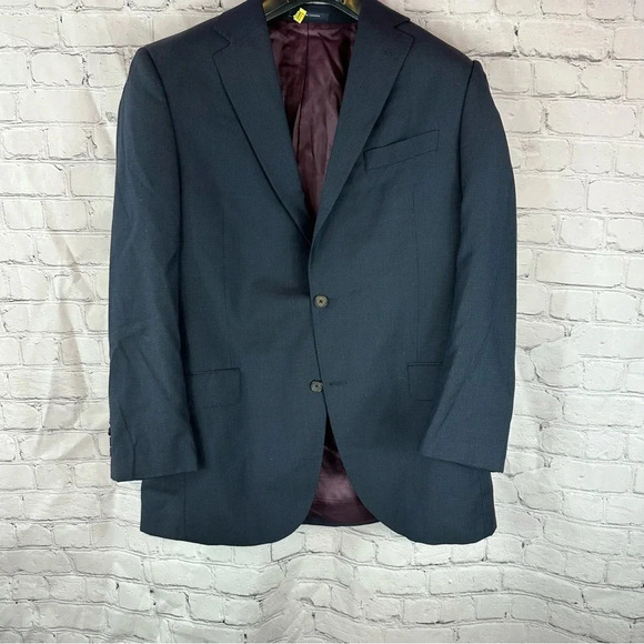 cremieux collection blazer suit jacket wool navy grey 42L - Picture 1 of 9